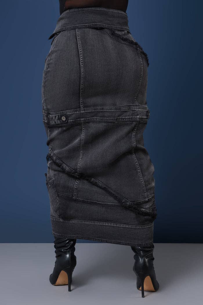 5besties inc - Wholesale Skirt - Women's - DESTROYED JACKET INSPIRED DENIM SKIRTS2