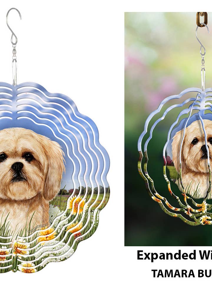 Lhasa Apso Cream - Wind Spinner for wholesale by Pet Gifts USA, LLC