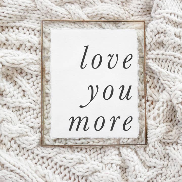 DWELL Home Shoppe - Wholesale Art Print - Glass Table Frames & Cards - I Love You More Than Football