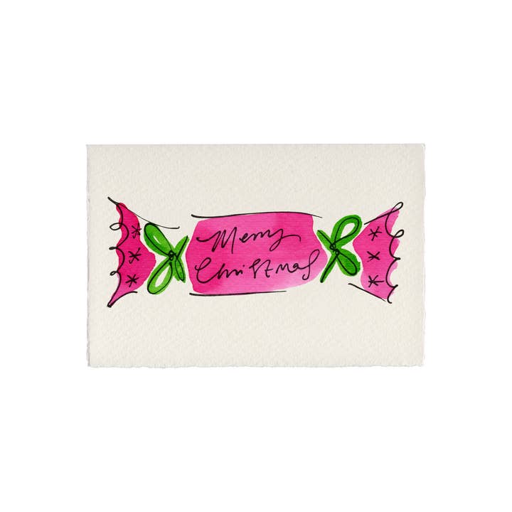 Merry Christmas Cracker Card for wholesale by Scribble & Daub