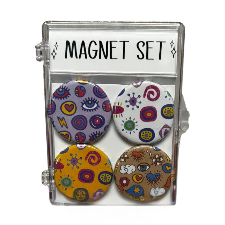 Girly Pop Icons 4 pack Magnet Set for wholesale by Kalan