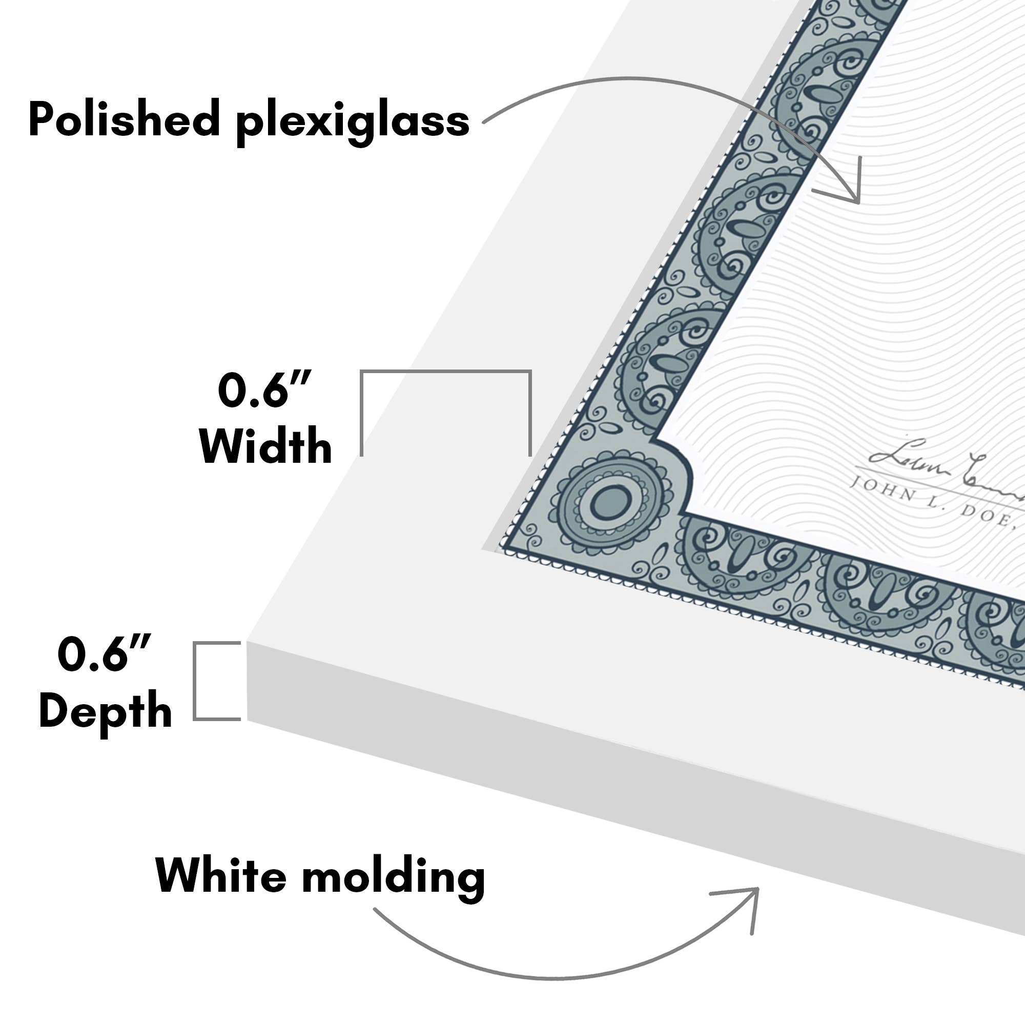 Americanflat - Wholesale Picture Frame - Americanflat 5 Pack Picture Frames Plexiglass Cover46