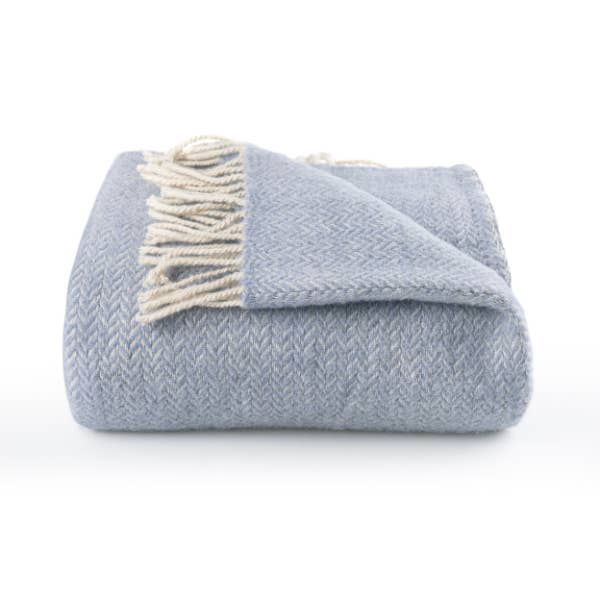 DNZ Textiel B.V. - Vendita all'ingrosso Plaid - Coperta in Lana Ladira – Azzurro Chiaro5