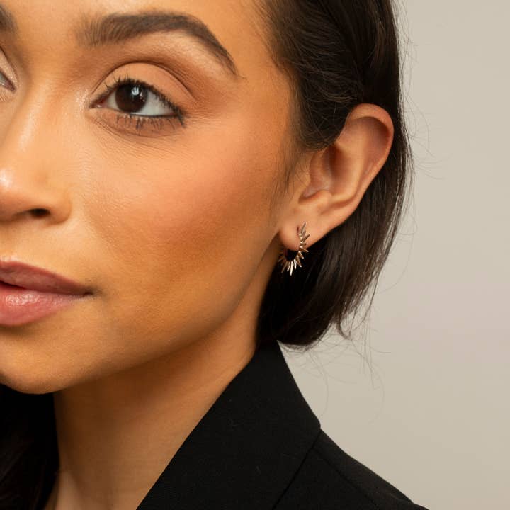 HolyBang Jewels – wholesale Hoop-örhängen – HOOP-ÖRHÄNGEN MED SPIK ÖPPEN - E-HT16204