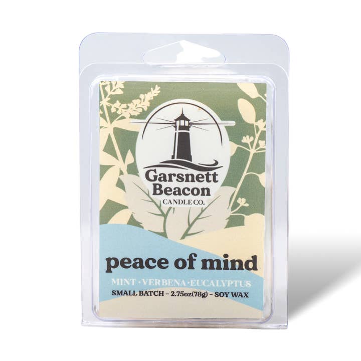 Peace of Mind Wax Melts - Mint, Verbena, Eucalyptus Scent for wholesale by Garsnett Beacon Candle Co.