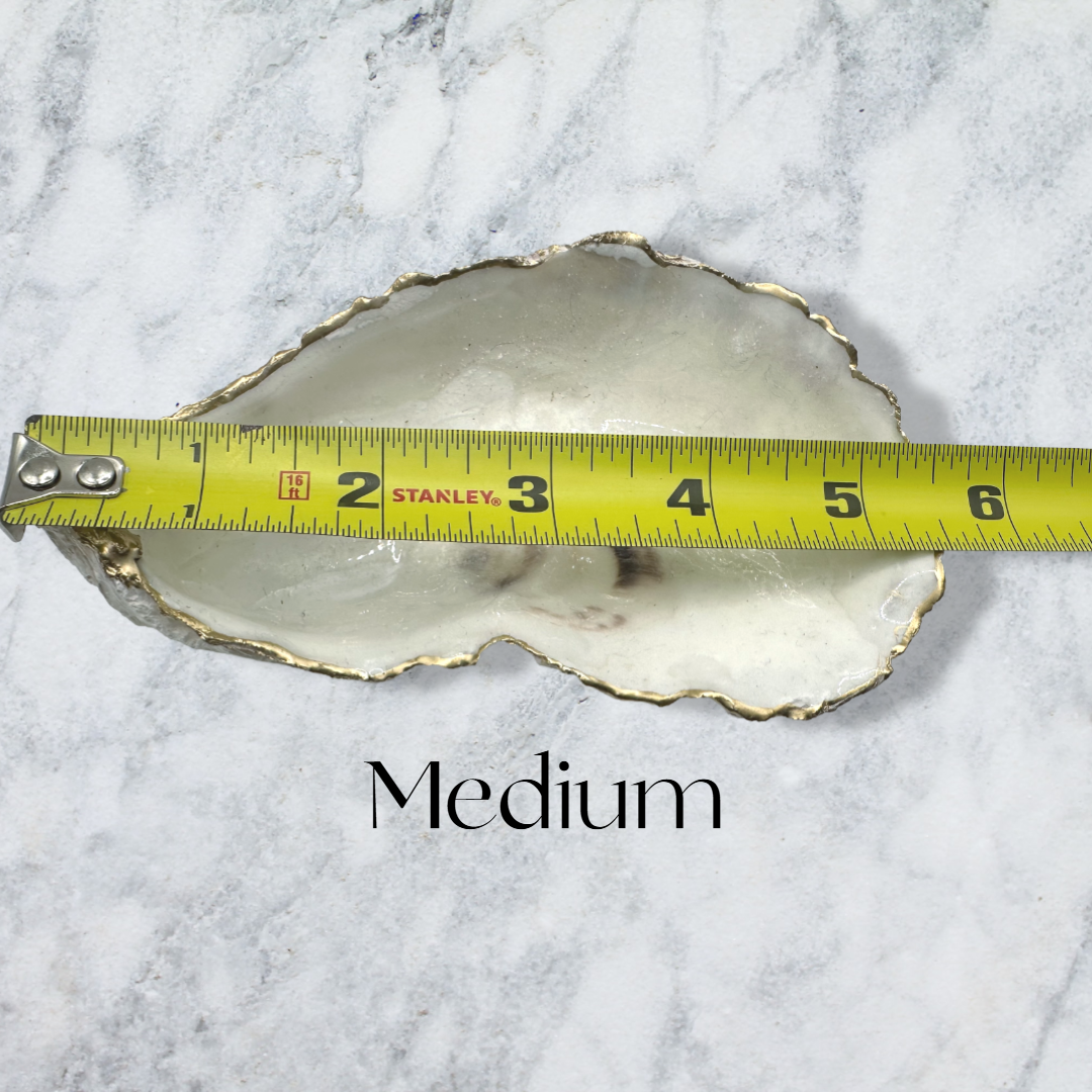 Shell Yeah By Jaks LLC - Wholesale Jewellery dish - Golden Coast Oyster Shell Jewelry Tray – Gold Rim1