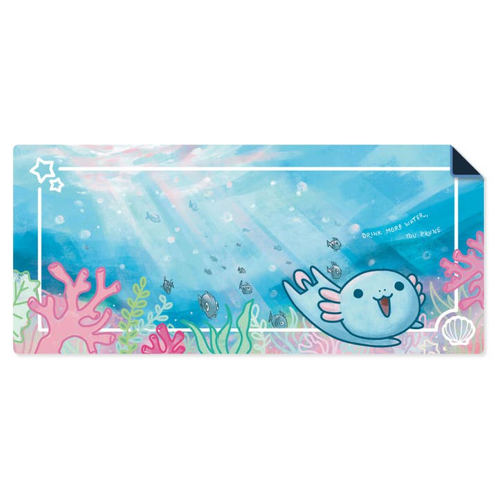 Upa "Drink More Water, You Prune" Ocean Desk Mat for wholesale by TuziNeko