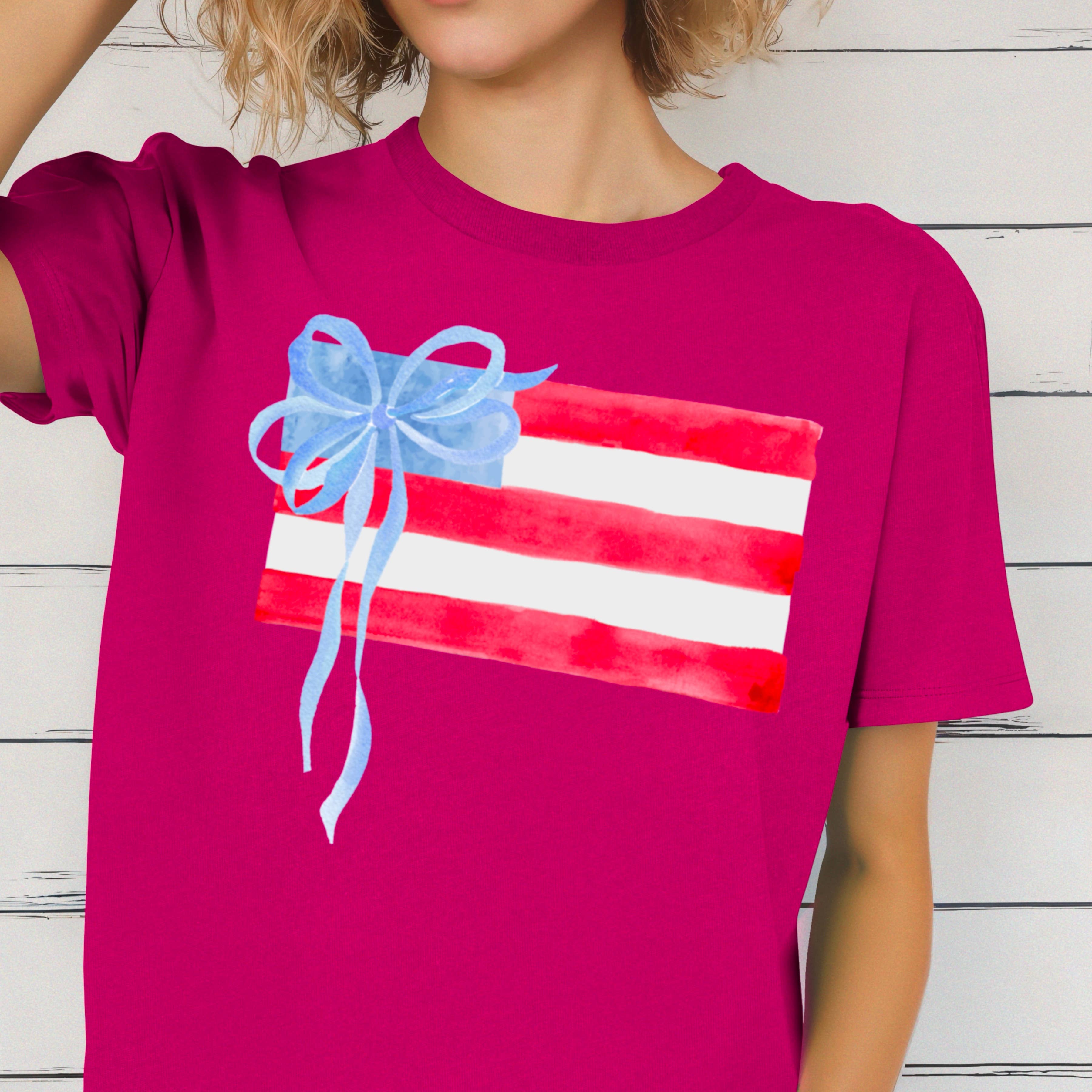 Shoppe SHC – wholesale T-shirt (graphic) – women's – Coquette American Flag | July 4th Graphic Tee | Gildan13
