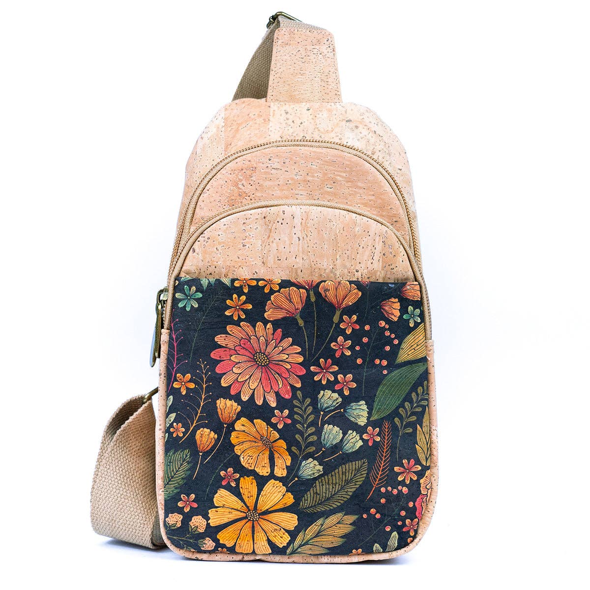 Meninas Bonitas Cork - Venta al por mayor Bandolera - Mujer - Bolso bandolera de tres compartimentos para mujer Natural BAG-229616