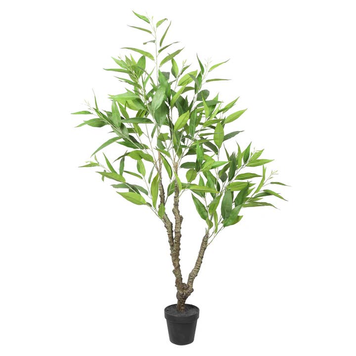 Eucalyptus artificiel en pot (boîte blanche Eucalyptus Albens) 120 cm pour la vente par Designer Plants AU