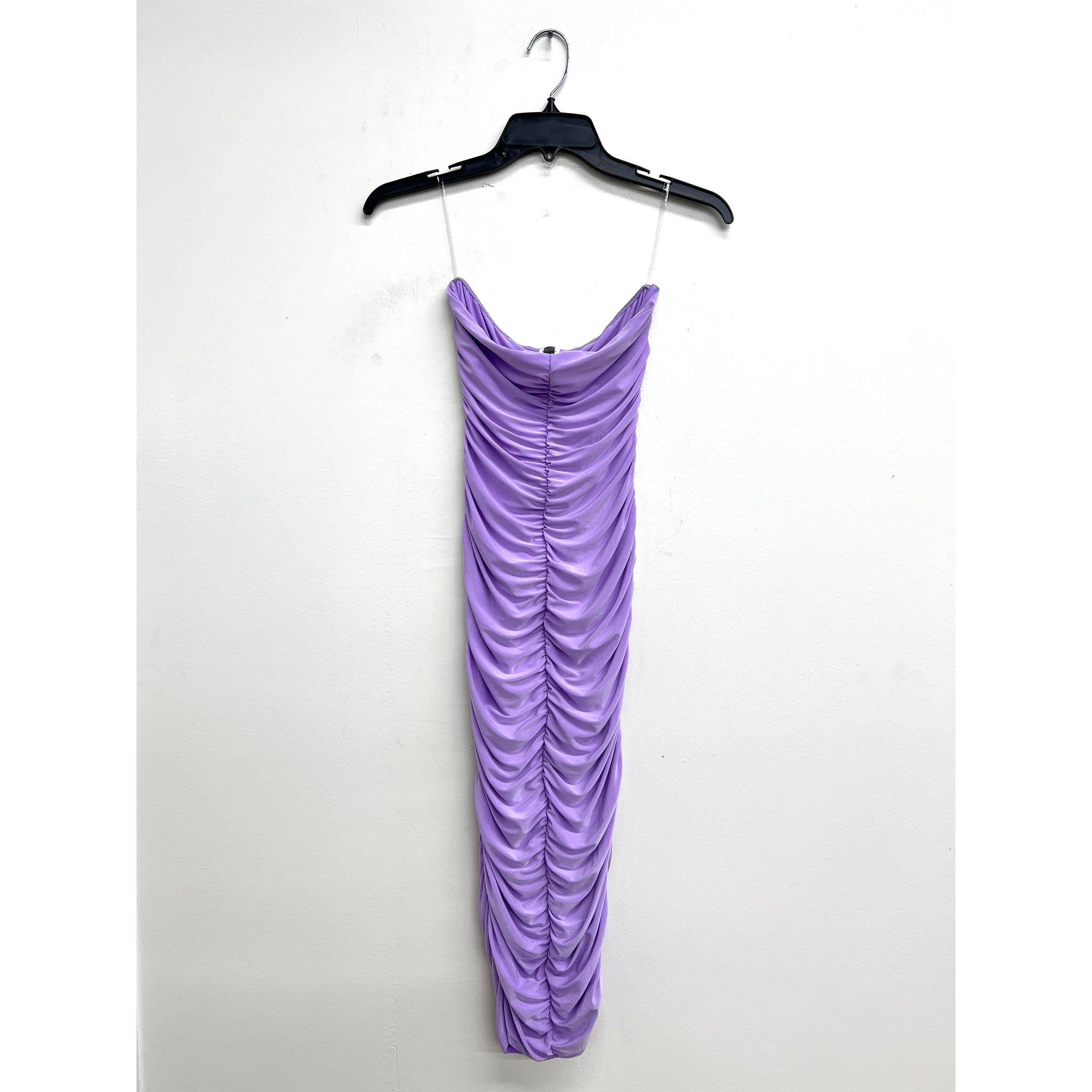 Uptown Apparel - Vendita all'ingrosso Vestito - Donna - Vestito midi a tubino con pieghe e doppio strato4