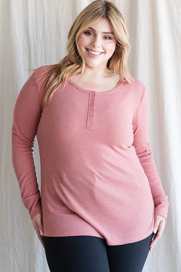 7th Ray - Vente Tunique – femme - [GRANDE TAILLE] Haut Tunique à Manches Longues avec Boutons-Pression T4275XL20