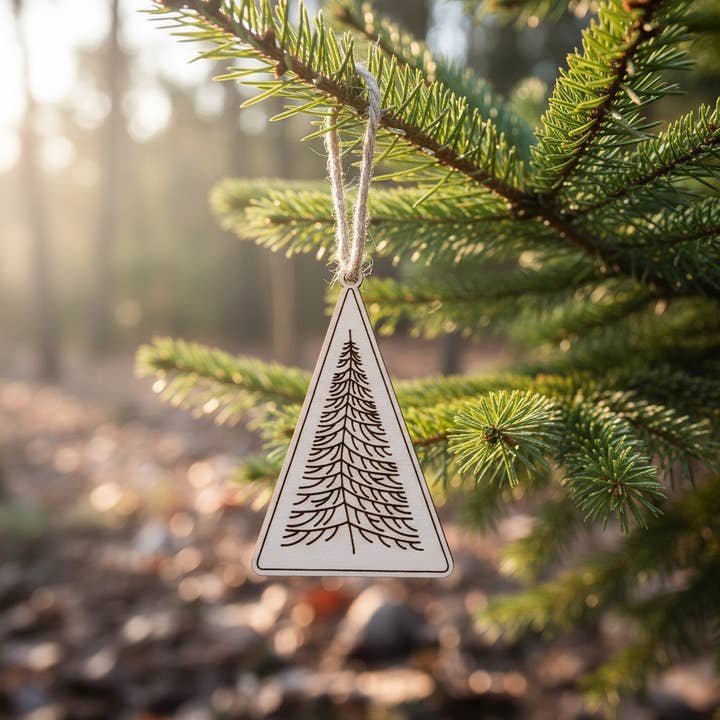 Adorno de madera grabado de pino escandinavo© para venta al por mayor de Aurora North Home