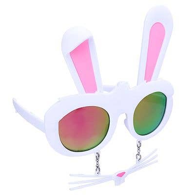 Furry Pink Lens Bunny Sun-Staches for wholesale by H2W dba Sun-Staches