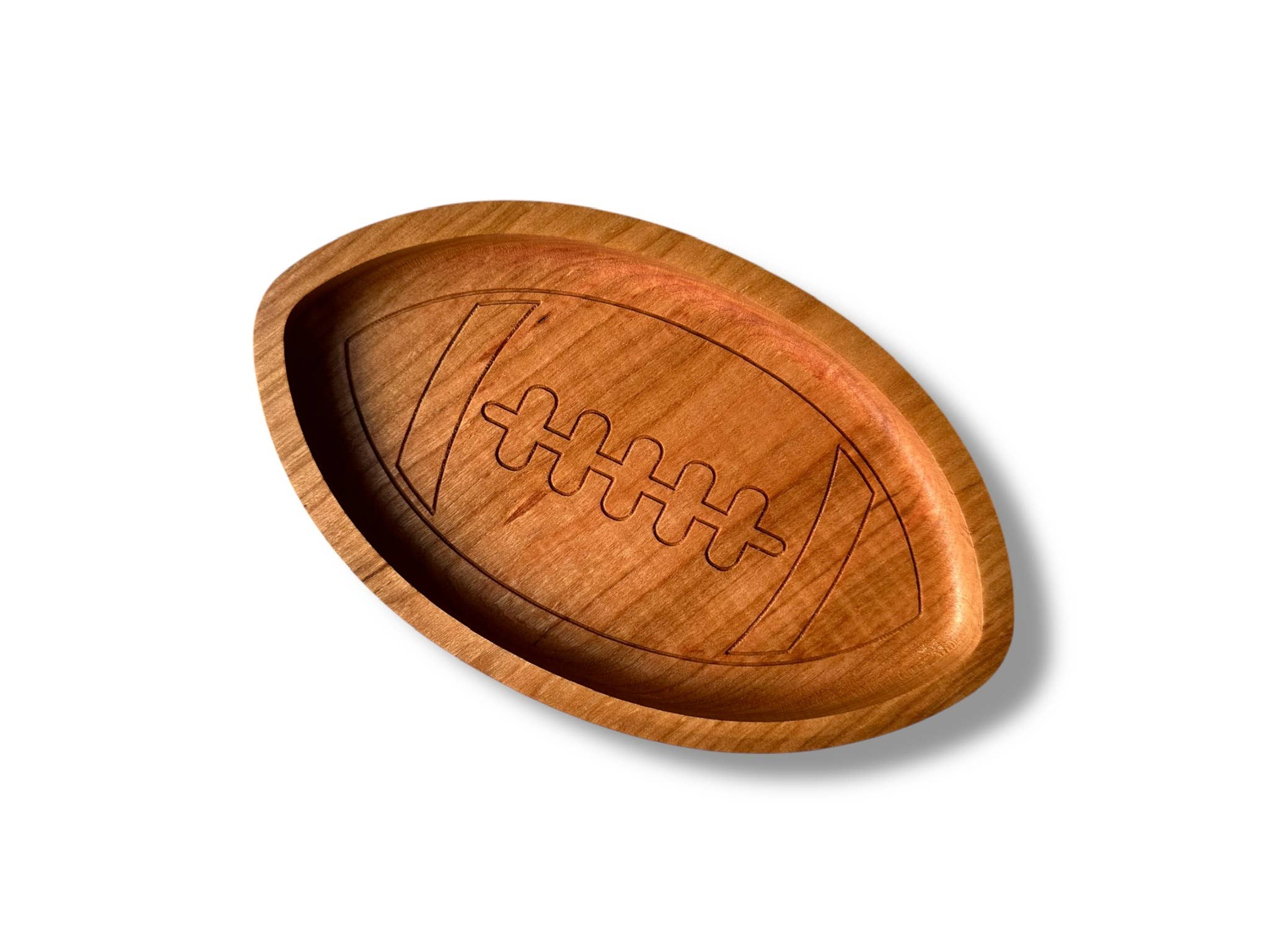 Third Eye Creation Company - Wholesale Decoratief dienblad - Voetbalbak van hardhout, sportbak, Catchall-dienblad1