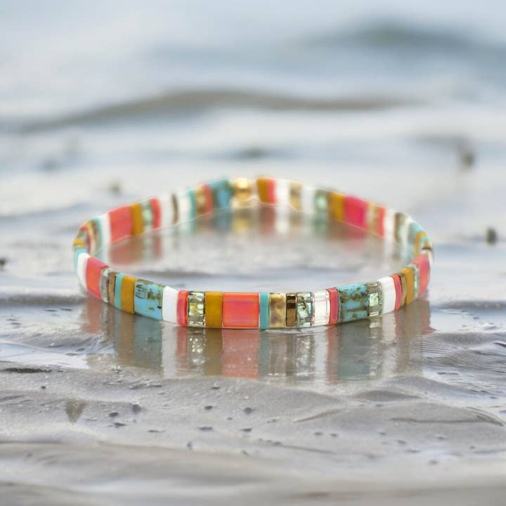 Mack & Rex - Wholesale Beaded Bracelet - Quality Tila Bead Stretch Beaded Bracelet (5.75-8.50 inches)