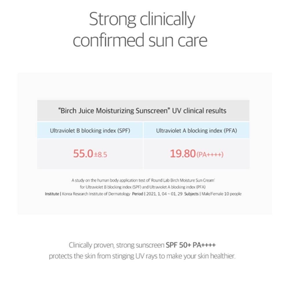 SKEEN - Wholesale Sunscreen - Round Lab Birch Moisturizing Sunscreen Spf 50+ Pa++++ 50Ml2