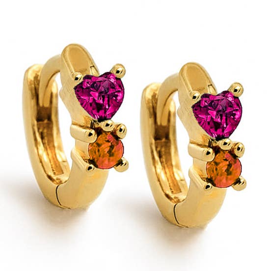 Creoli Colette Rubino e Mandarino per la vendita all'ingrosso da parte di Sentiments bijoux