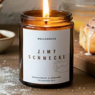 Zimtschnecken | Duftkerze, Sojawachs für den Großhandel von Wolkenreich