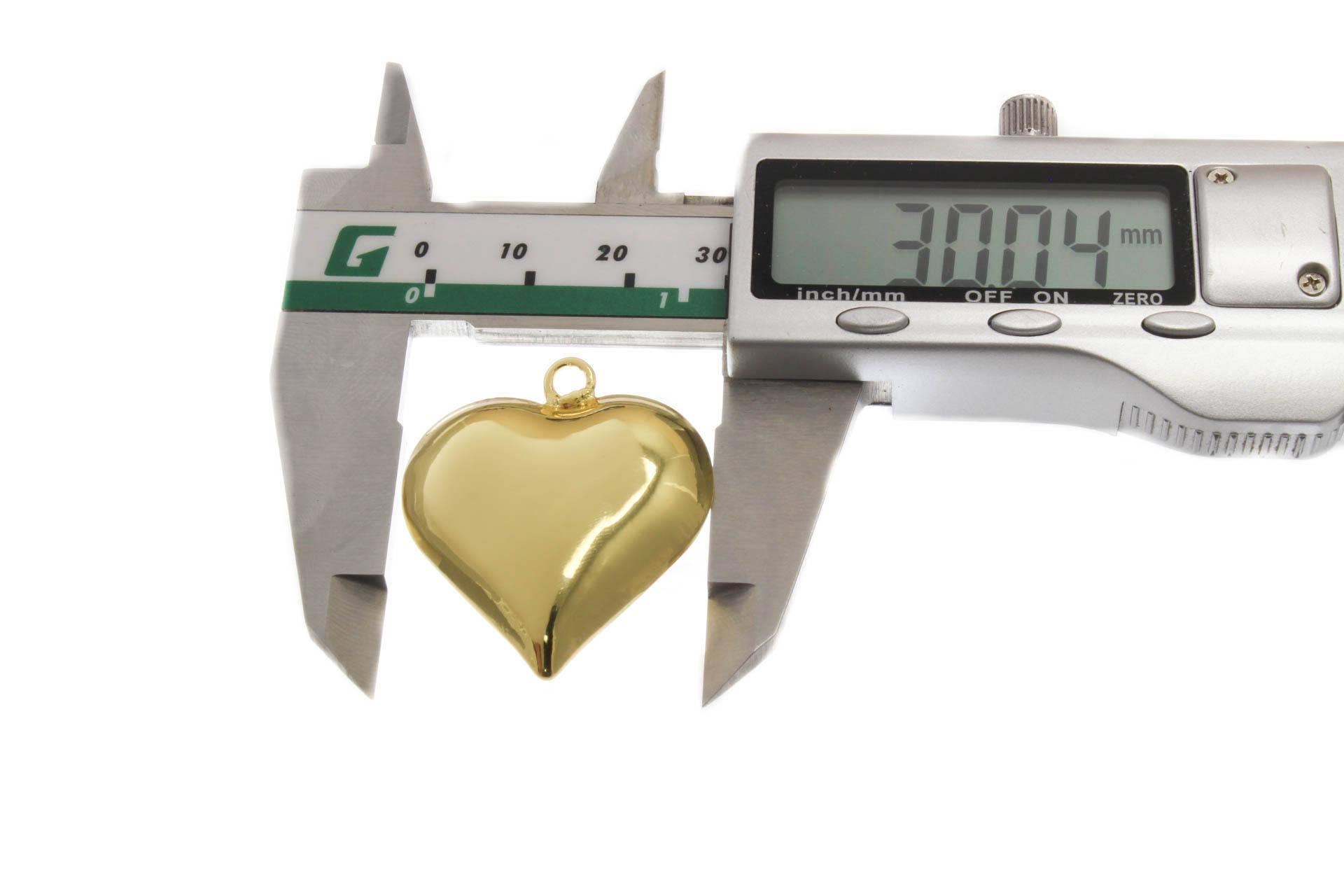 Jewel Pledge - Wholesale Individual Charm/Pendant - 18k Gold Puffy Heart Pendant Statement Piece Gift CPG25153