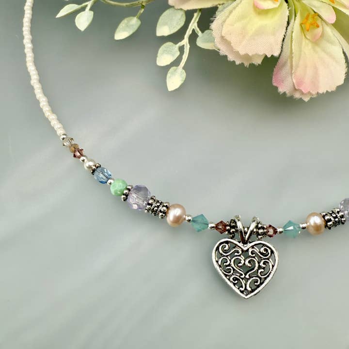 Wildebloemen Hart Ketting voor wholesale door Oreb Lram Fine Casual Jewelry