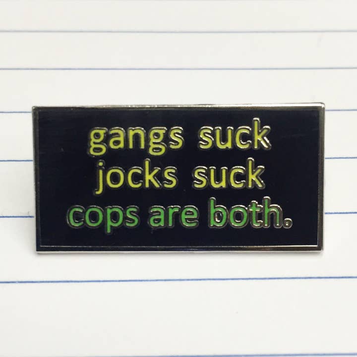 Cops Suck Pin : Black Lives Matter Donation for wholesale by Foolish Fetish