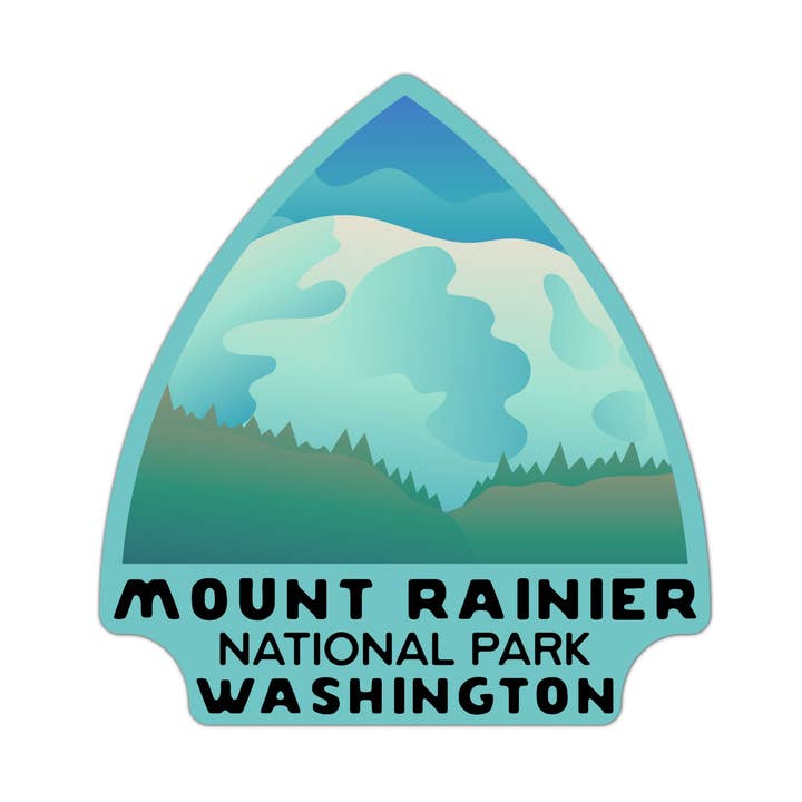 National Park Obsessed LLC - Wholesale Sticker - Mount Rainier National Park Arrowhead Sticker0