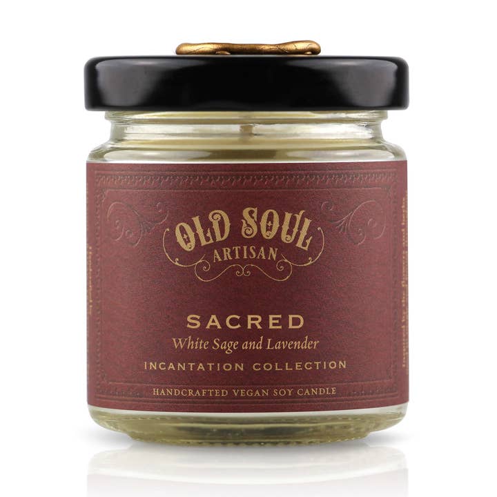 Sacred - 4 Oz Soy Candle - Inspired by Herbal Folklore for wholesale by Old Soul Artisan