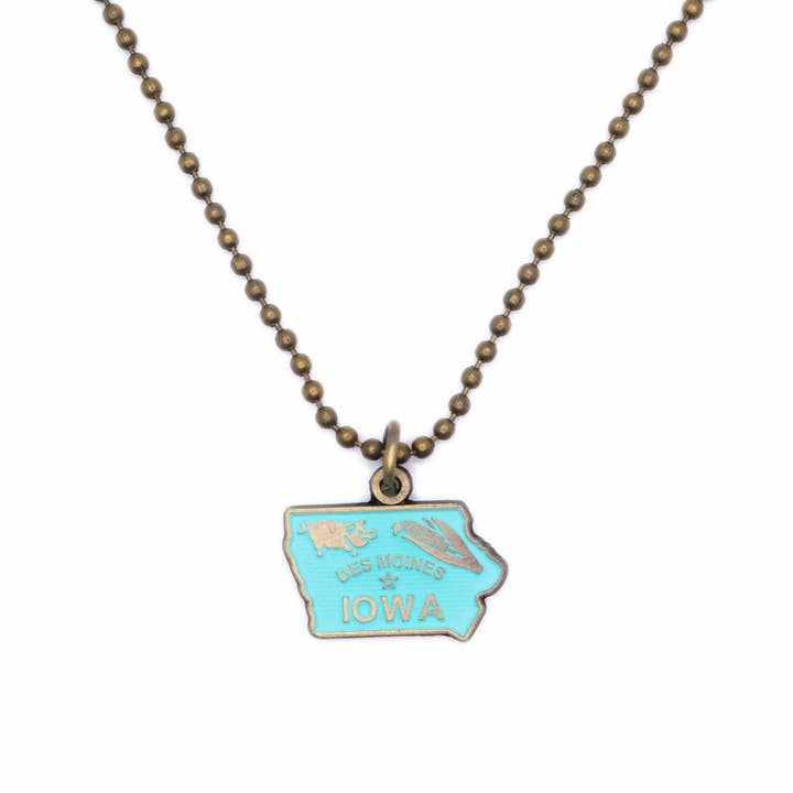 Iowa State Charm Bracelet, Necklace, or Charm Only for wholesale by Gleeful Peacock
