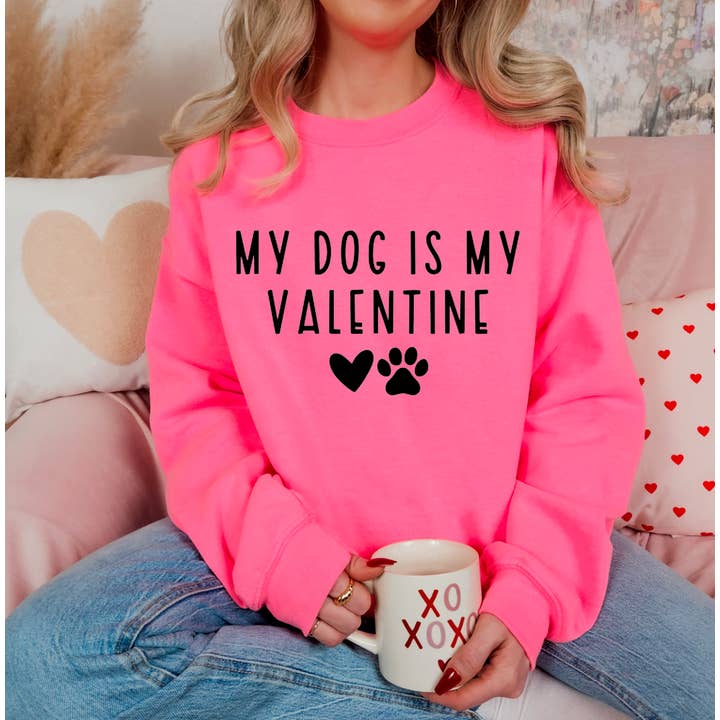 Mon chien est mon valentin Sweat-shirt graphique amusant pour la vente par Gia Gifts Boutique