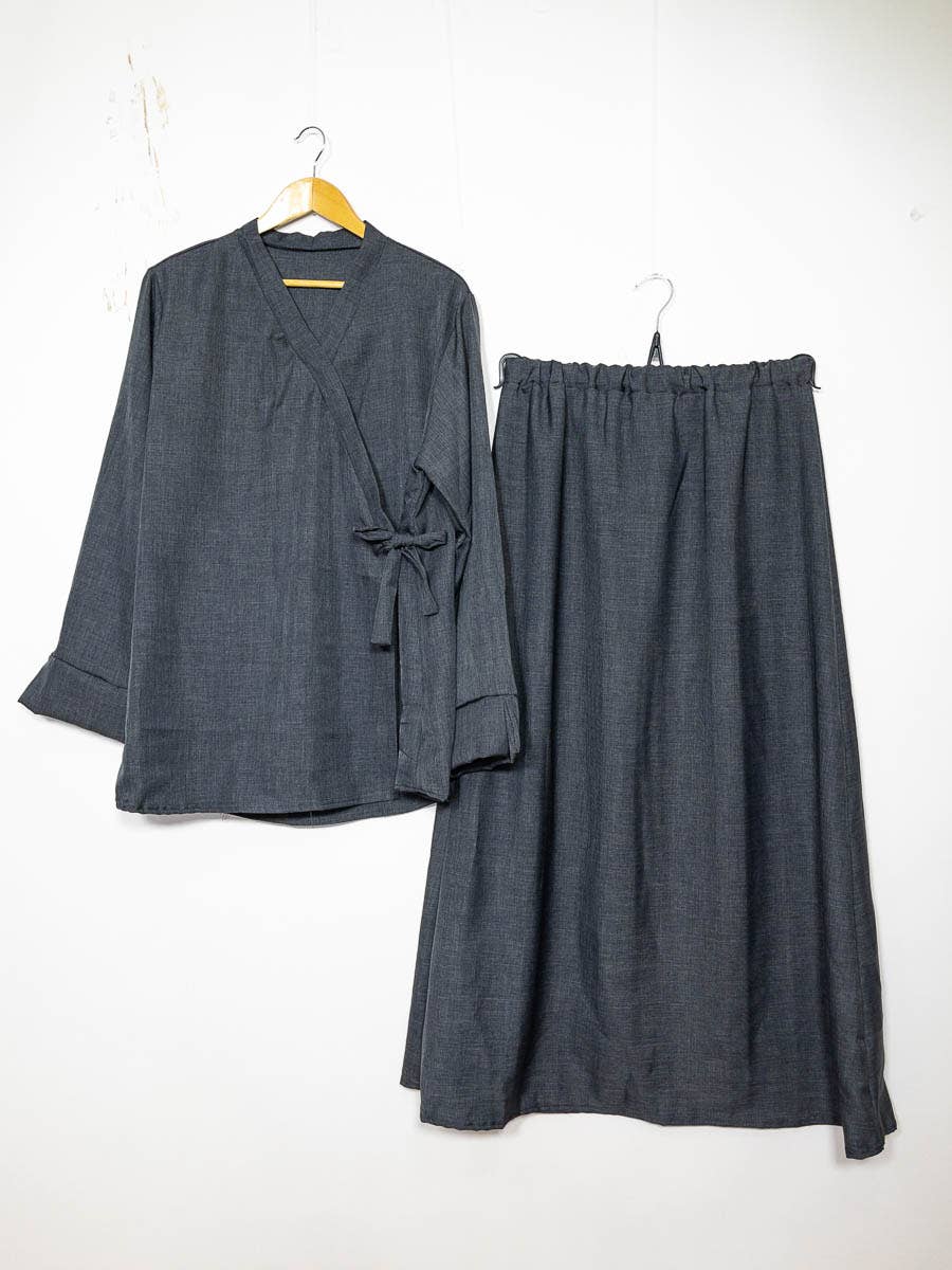 IDEAL OUTFIT - Wholesale Top & Pant Set (NOT Loungewear) - Women's - Crossed top abaya set ref:2385 xlm JU3