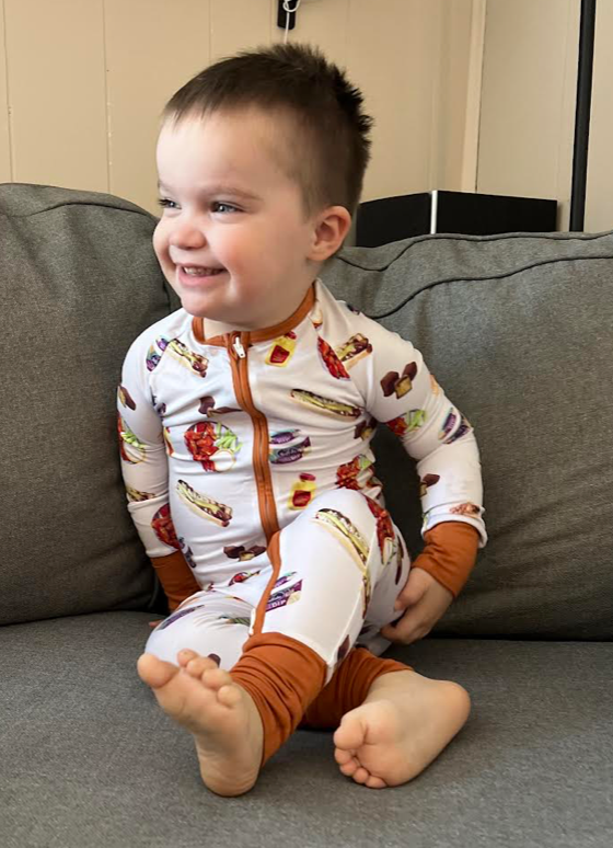 Buffalovely - Wholesale Sleepwear Set - Kids - Buffalo Foodie Favorites Bamboo Pajamas- Full Zip Romper4