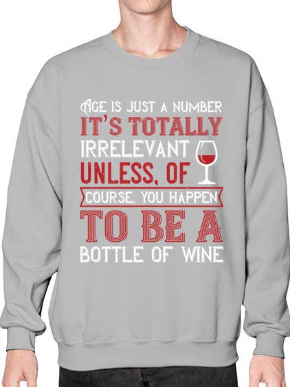 leeftijd is slechts een getal het is totaal 537# - wijn - Sweatshirt - Crew voor wholesale door tshirt unlimited