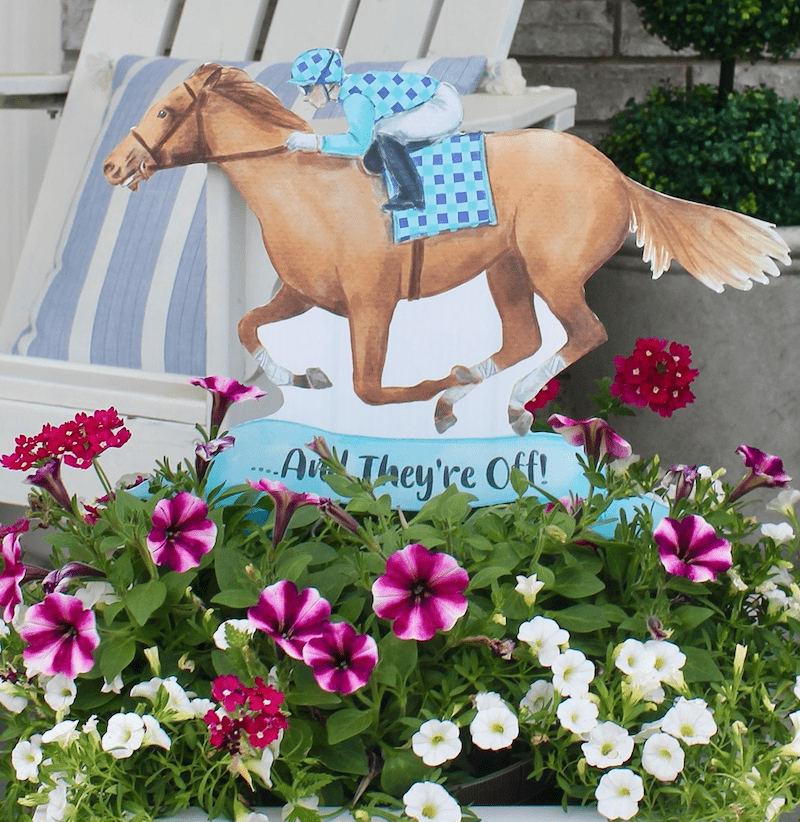 Front Porch Elegance - Wholesale Garden/Lawn Stake - And They're Off!- Pot/Garden Stake3