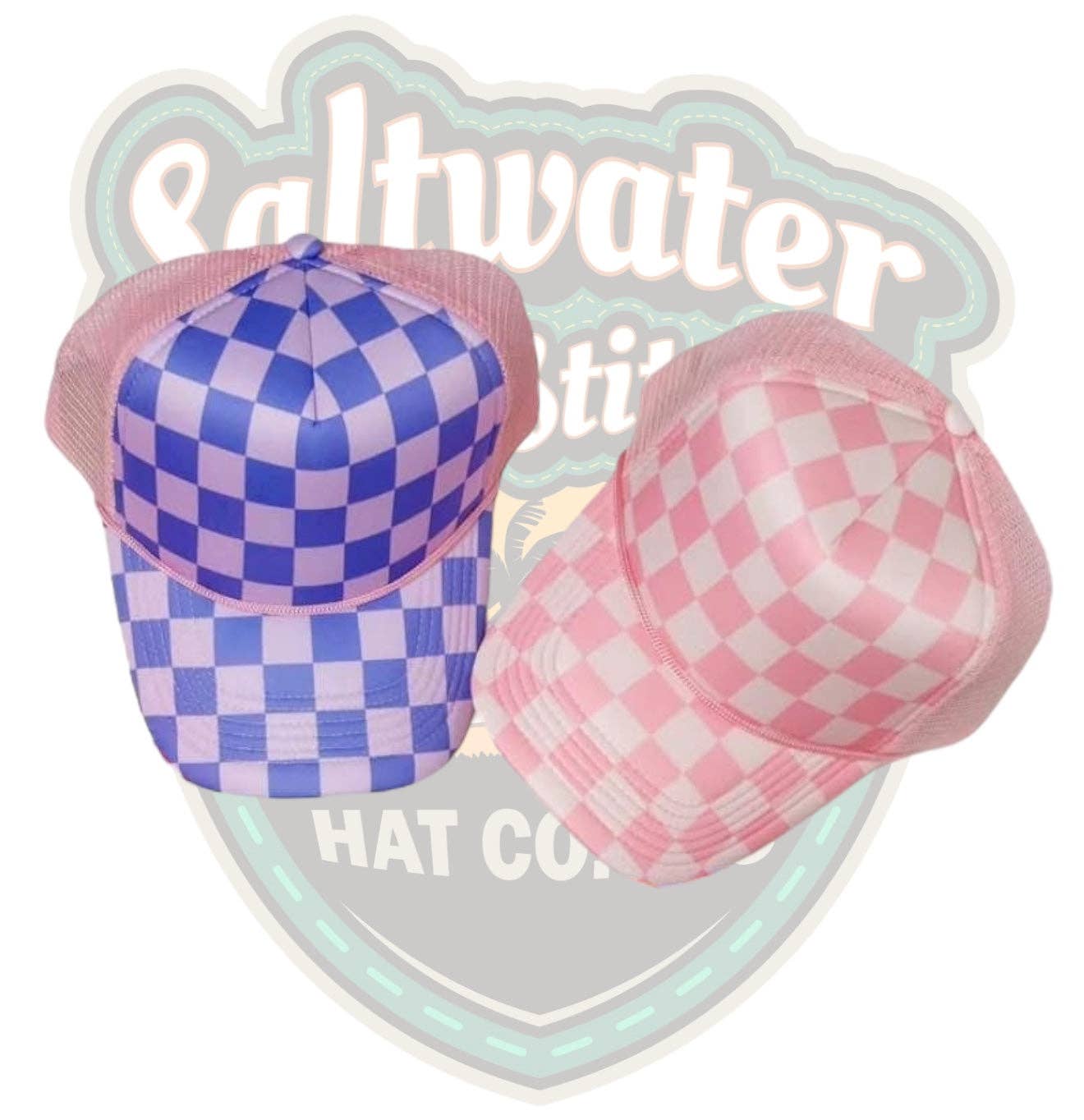 Saltwater Stitches Hat Co LLC - Wholesale Trucker Hat - Unisex - Checkered Hats1