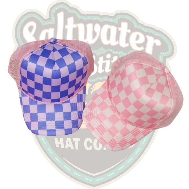 Saltwater Stitches Hat Co LLC - Wholesale Trucker Hat - Unisex - Checkered Hats1