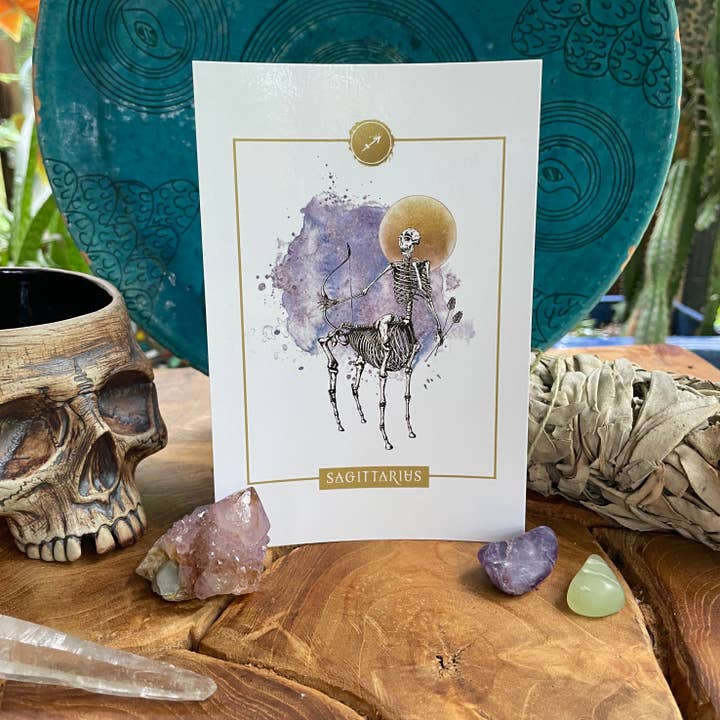 Heather Gerni Art & Design - Wholesale Postcard - ZODIAC POSTCARD - SAGITTARIUS2