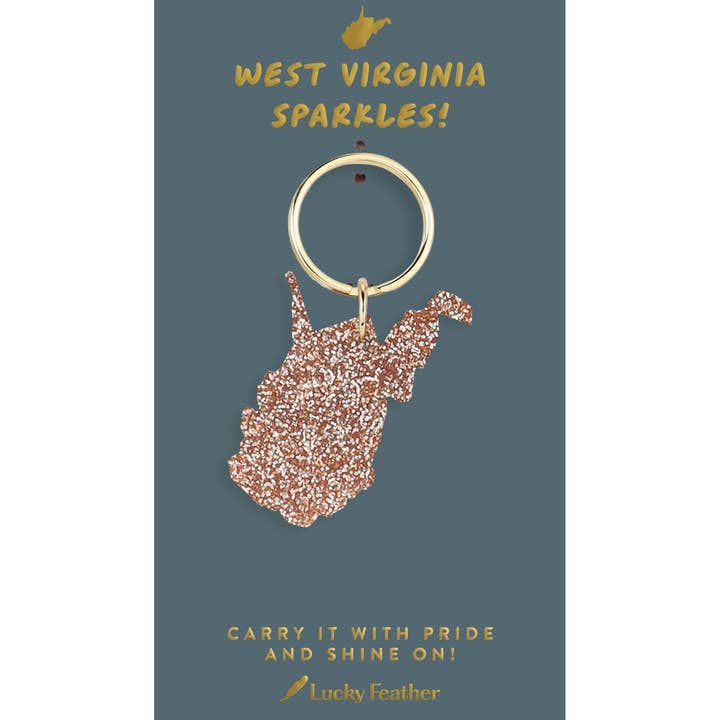Glitzernder Schlüsselbund - Bundesstaat - WEST VIRGINIA für den Großhandel von Lucky Feather