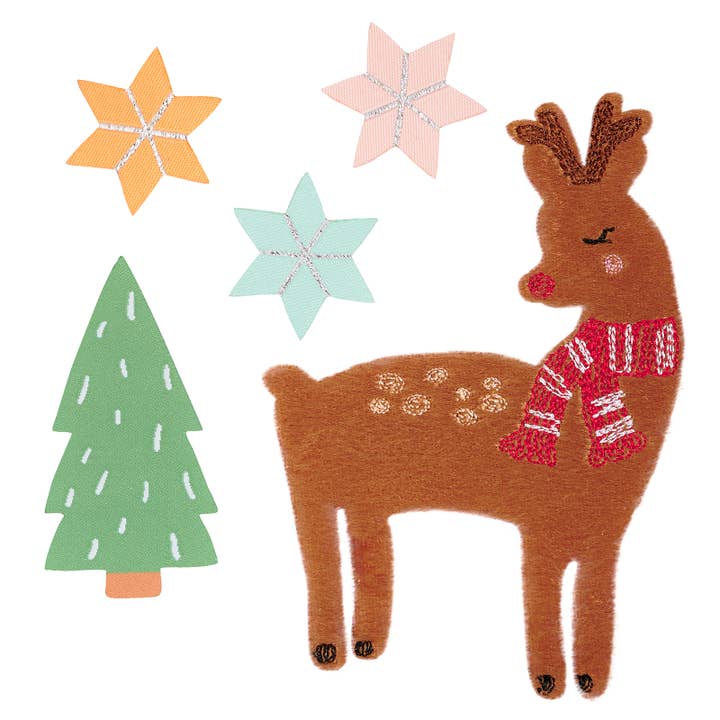 Jern på stof klistermærker — Winter Wonderland for engroshandel hos Fabfabstickers