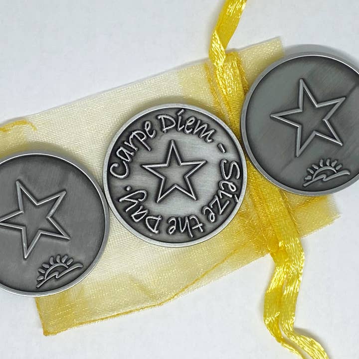 SHOPGIVECOURAGE - Wholesale Keepsake Coin/Token - Carpe Diem - Seize the Day Pocket Tokens