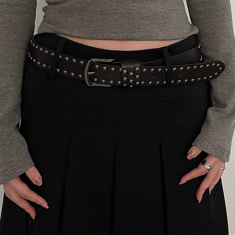 Sheer Trend - Wholesale Belt - Women's - Fashion Studded Wide Belt3
