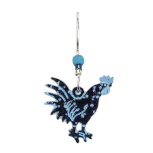 Coq Noir/Turquoise. pour la vente par Beautiful Medusa