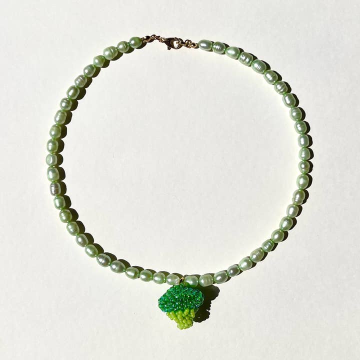 BEADED BROCCOLI NECKLACE for wholesale by Dream Song