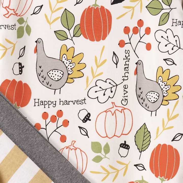 Tesa Babe - Wholesale Top & Pant Set - Baby - Baby Boy's Thanksgiving Turkey Bamboo Set
