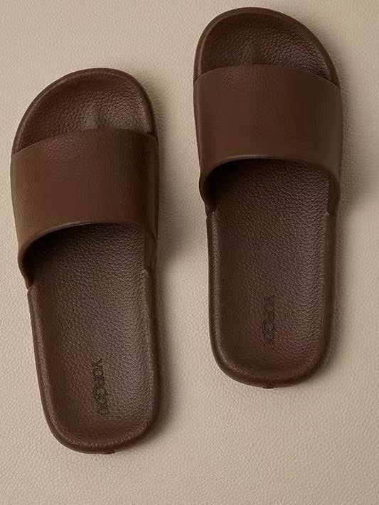 Miss Sparkling Textured Leather Slides for wholesale by Miss Sparkling