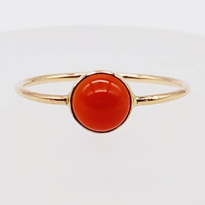 Ring aus Karneol | 14kt Gold gefüllter Ring für den Großhandel von From Brooklyn With Love