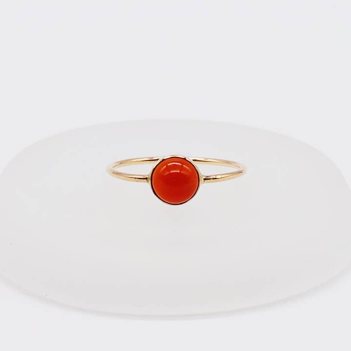Carnelian Ring | 14kt Gold Filled Ring for wholesale by From Brooklyn With Love