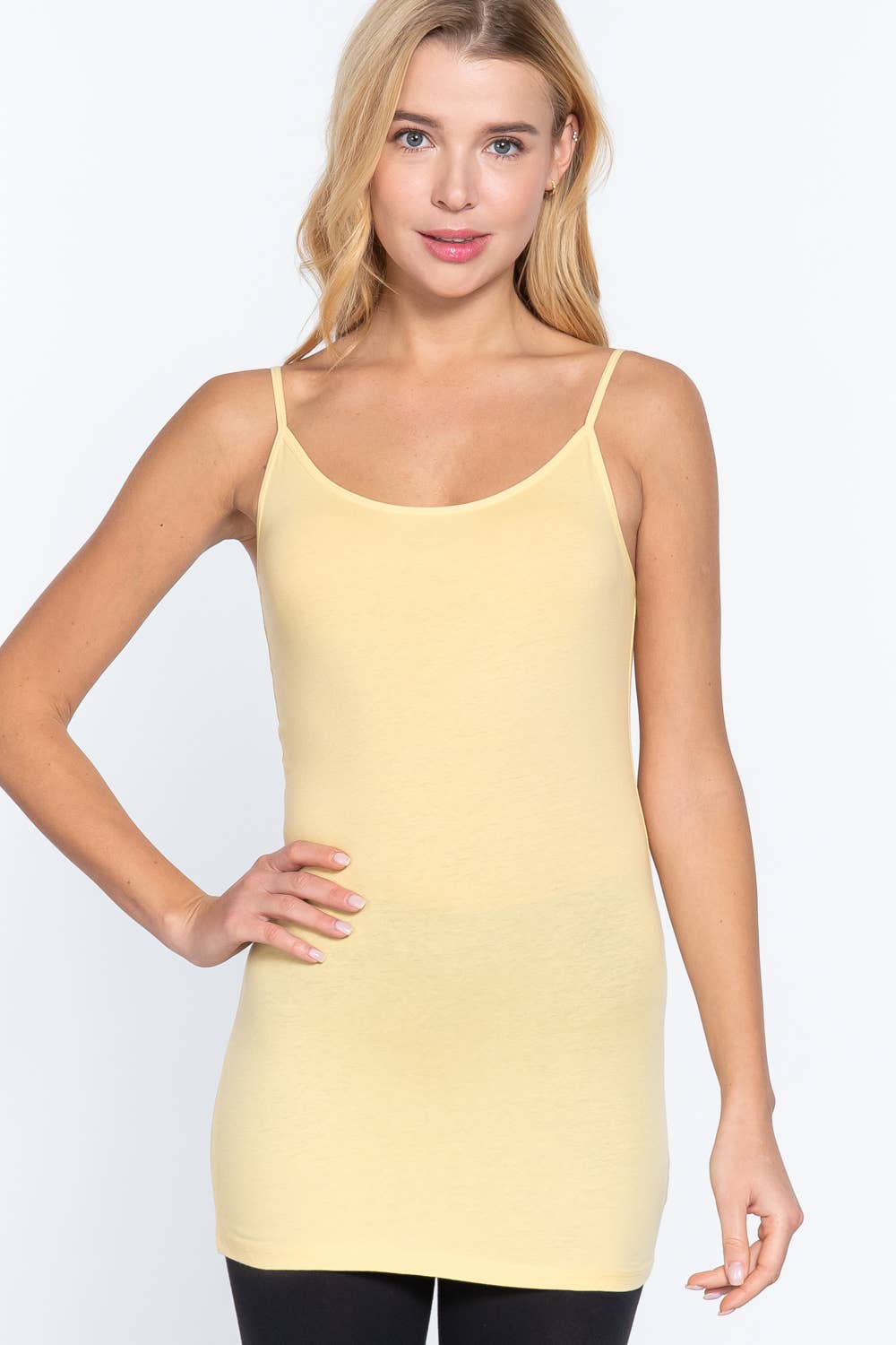 Active Basic | Active USA - Vente Caraco – femme - [GRANDE TAILLE] Camisole Basique avec Bretelles Spaghetti Réglables4