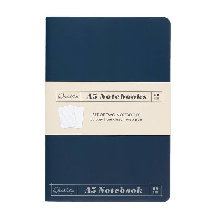Rex B2B - UK – wholesale Notebook – A5 notebooks (set of 2) - Orange & blue
