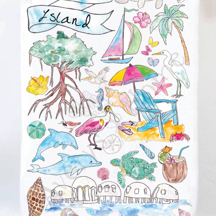 Torchon de plage de Marco Island, Floride pour la vente par Avery's Home